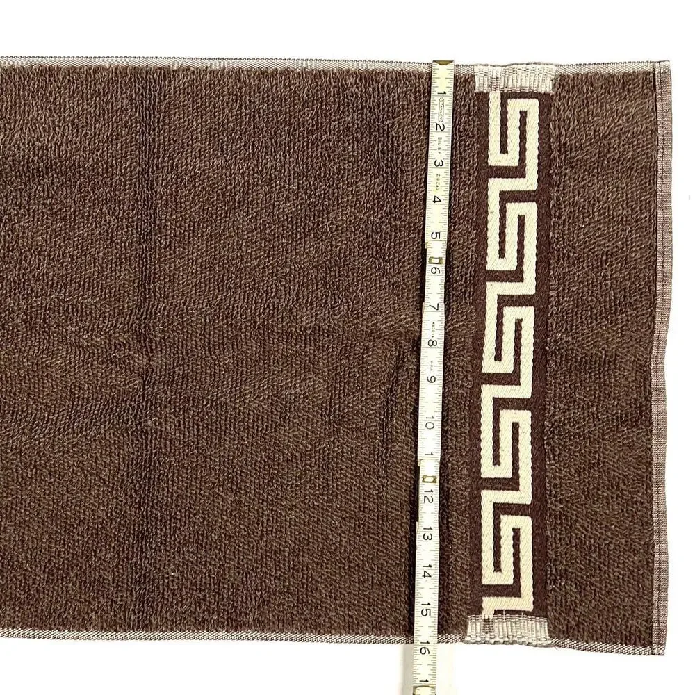 VTG Ralph Lauren Auckland North Island Fair Isle Brown Bath Towel Hand Set Of 3